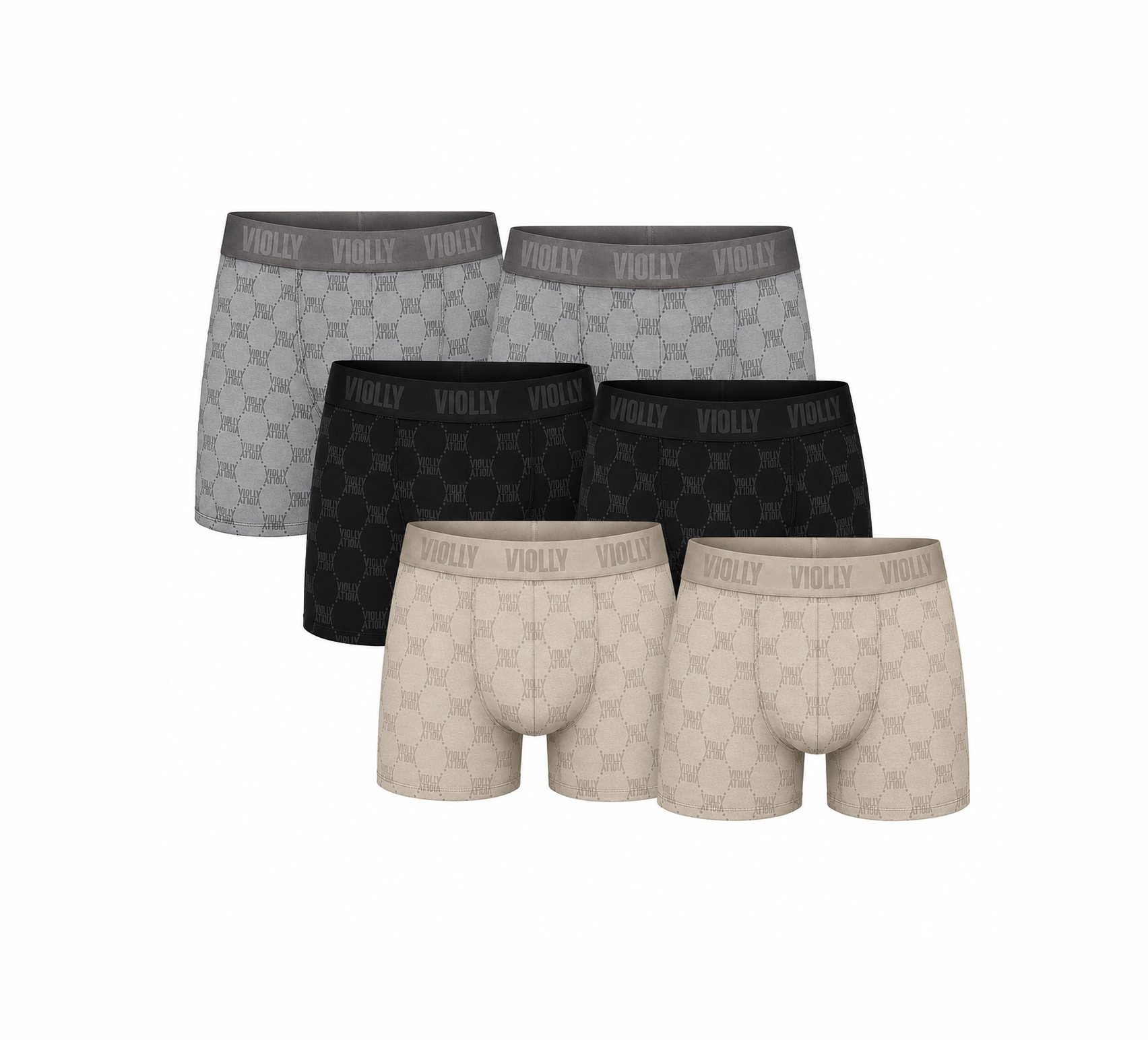 CUECAS BOXER MASCULINAS NERO — PACOTE COM 6 UNIDADES