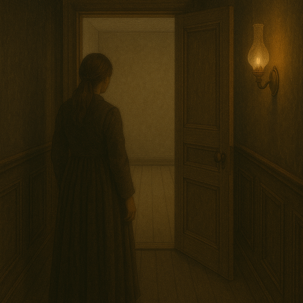 la mère découvrant la chambre vide