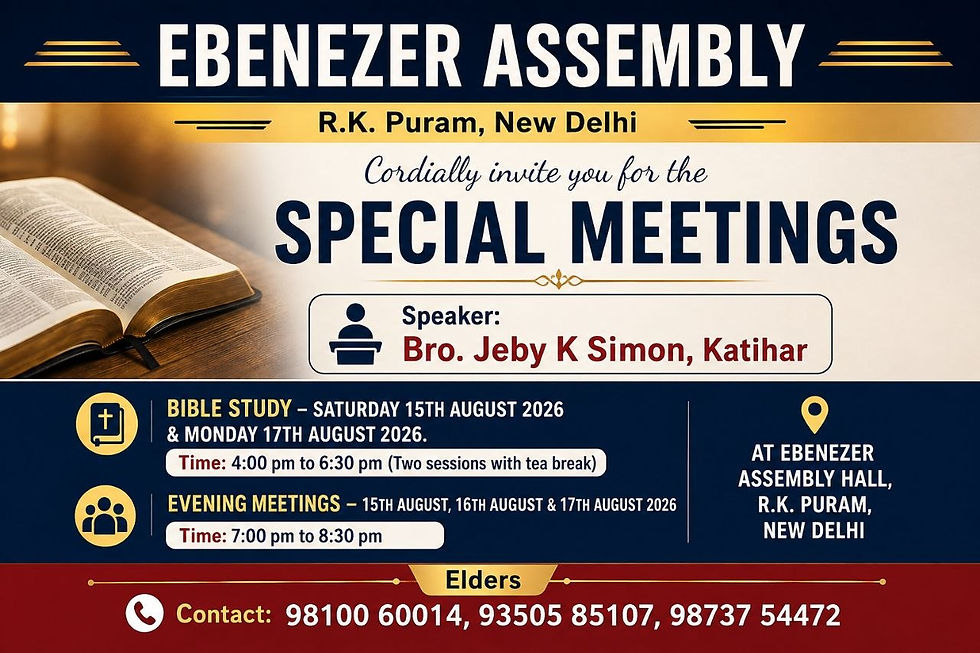 August 15,16,17 - 2026 Special Meetings , Pray And Participate 