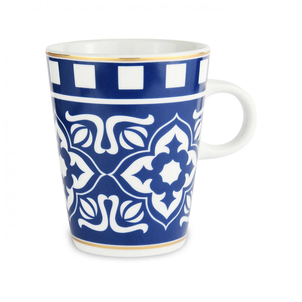 Baci Milano Blue Porcelain Mug Infinity Collection