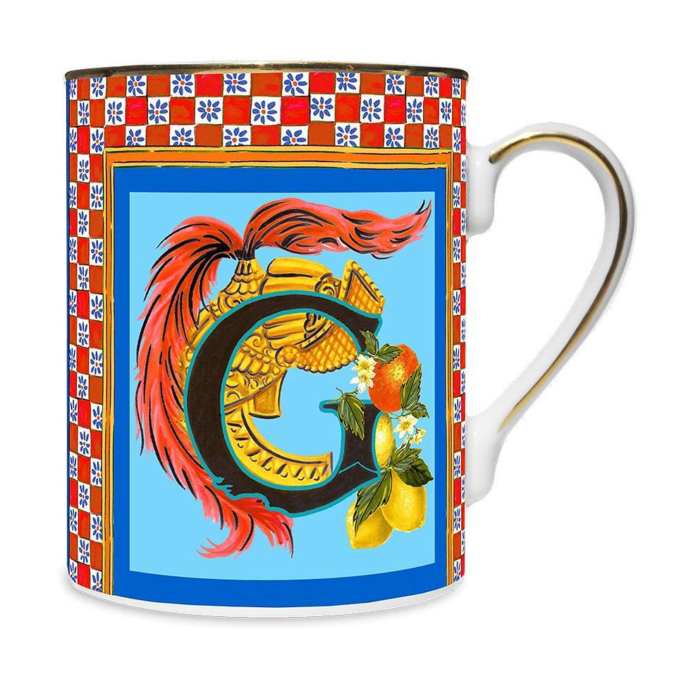 Miniatura: Baci Milano Mug con Iniziale Collezione Ortigia