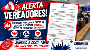 SINDMUNI alerta vereadores sobre possível projeto que pode afetar direitos dos servidores