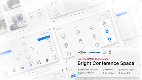 Bright Conference Space Free HTML5 GUI | AVgator Inc