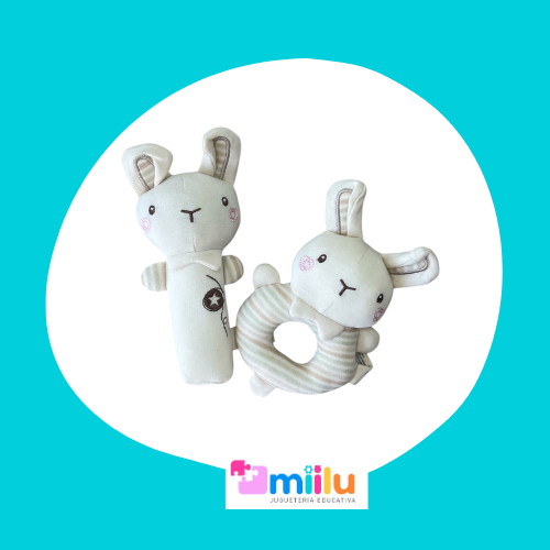 Miniatura: Set Sonajeros Conejos (Gbee)