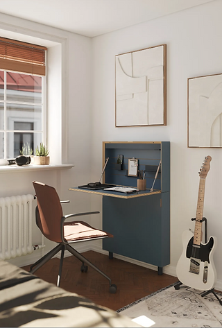 Müller Möbelwerkstätten klappbarer Arbeitsplatz FLAT, modernes Jugendzimmer