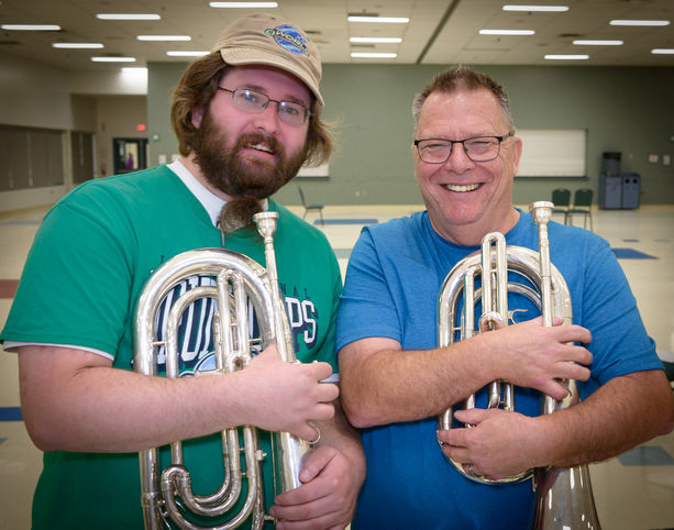 Matt Davis and ? (Oktobercorps rehearsal, Sept 9, 2018)