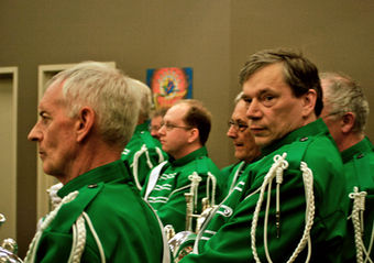 Optimists Alumni in the rehearsal room (Simcoe, 2008)