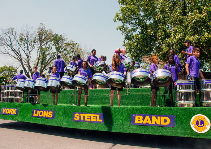 After the drum corps came the York Lions Steel Band (Welland, 2013)