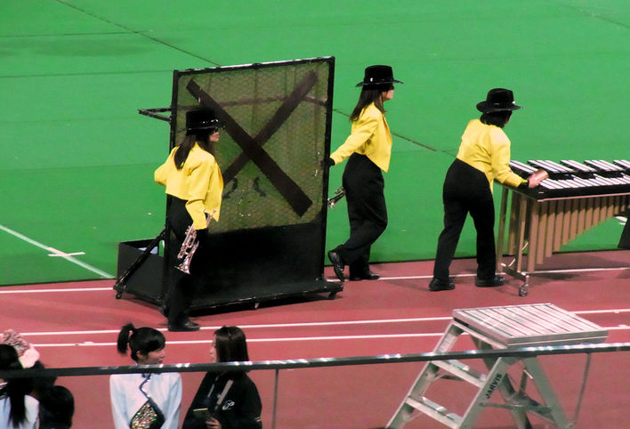 Jokers, with Kimiko on the left (Drum Corps Japan, 2010)