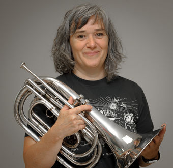Erin Mulcahey, a French horn player (Oktobercorps rehearsal, Sept 9, 2018)