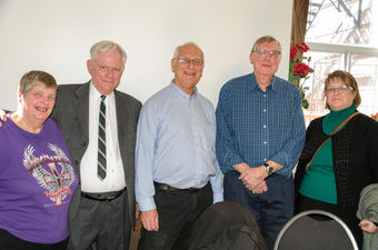 Bernardine Thompson, Vern Reid, Bob Carell, Phil Hennings and Laura King (Remembering Paul Thompson, 2015)