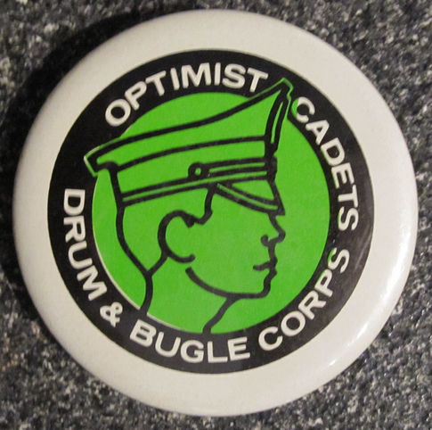Optimist Cadets button, Early 1970s