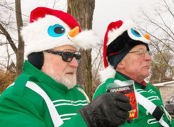 Barry and Brian, Optimists Alumni (Guelph Santa Claus parade, 2016)