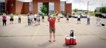 Optimists Alumni rehearsing (Waterloo, 2016)
