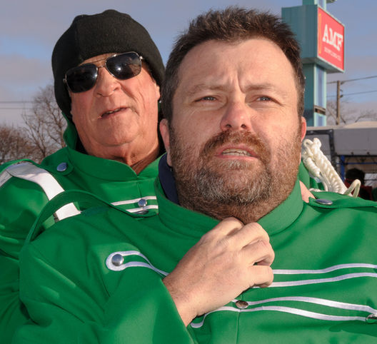 Mike Lang and Jay Walsh, Optimists Alumni (Kitchener Santa Parade, 2019)