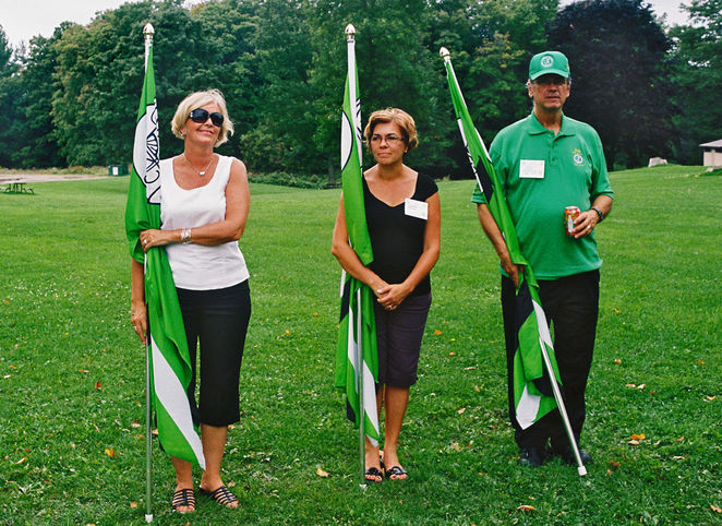Susan Roberts, Debbie Bruce and David C. Johns (Reunion 2008)