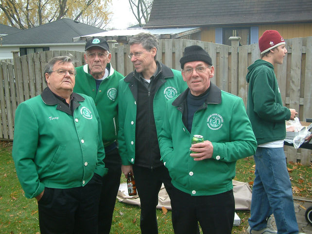 Terry Sweeney, Dick Brown, Mike Thys, Al Miller (at Ric Brown's, 2005)