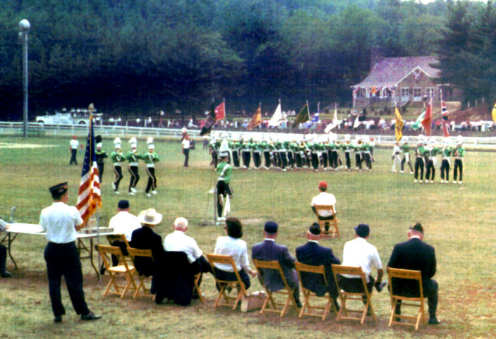 Toronto Optimists playing 'El Cid', from ground level, somewhere in the US - possibly Titusville, PA (1963)