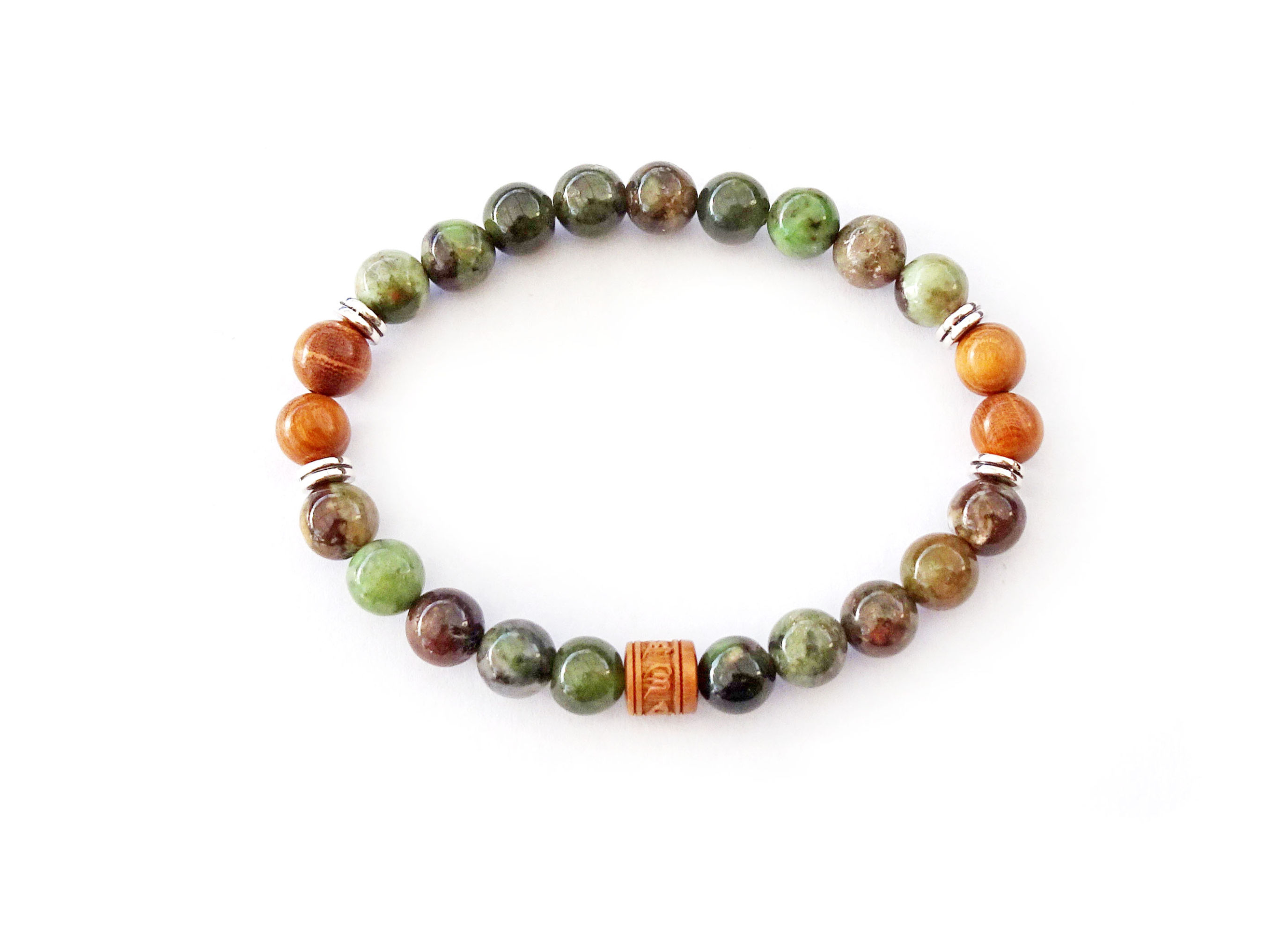 Bracelet homme UNIQUE et TRES RARE en pierre naturelle Opale verte d'Australie