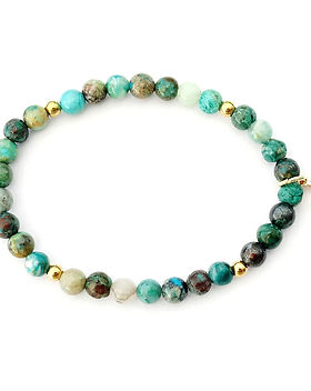 Bracelet réalisé en pierre naturelle Chrysocolle SANS traitement