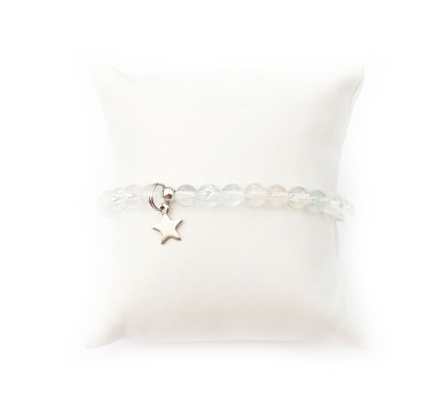 Bracelet réalisé en pierre naturelle Topaze blanche du Brésil