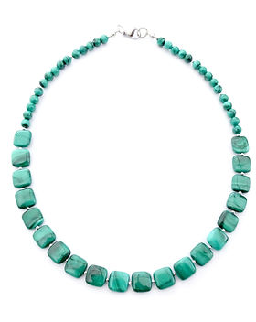 Collier UNIQUE réalisé en pierre naturelle Malachite de Zambie