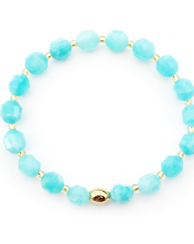 Bracelet réalisé en pierre naturelle Amazonite de Mozambique
