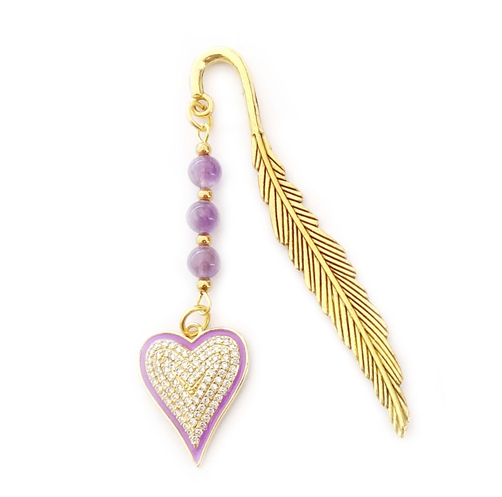 Marque-pages Cœur violet