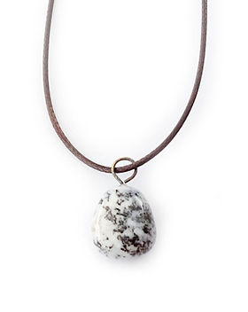 Pendentif en pierre naturelle Agate Dendritique (ou Merlinite) du Brésil