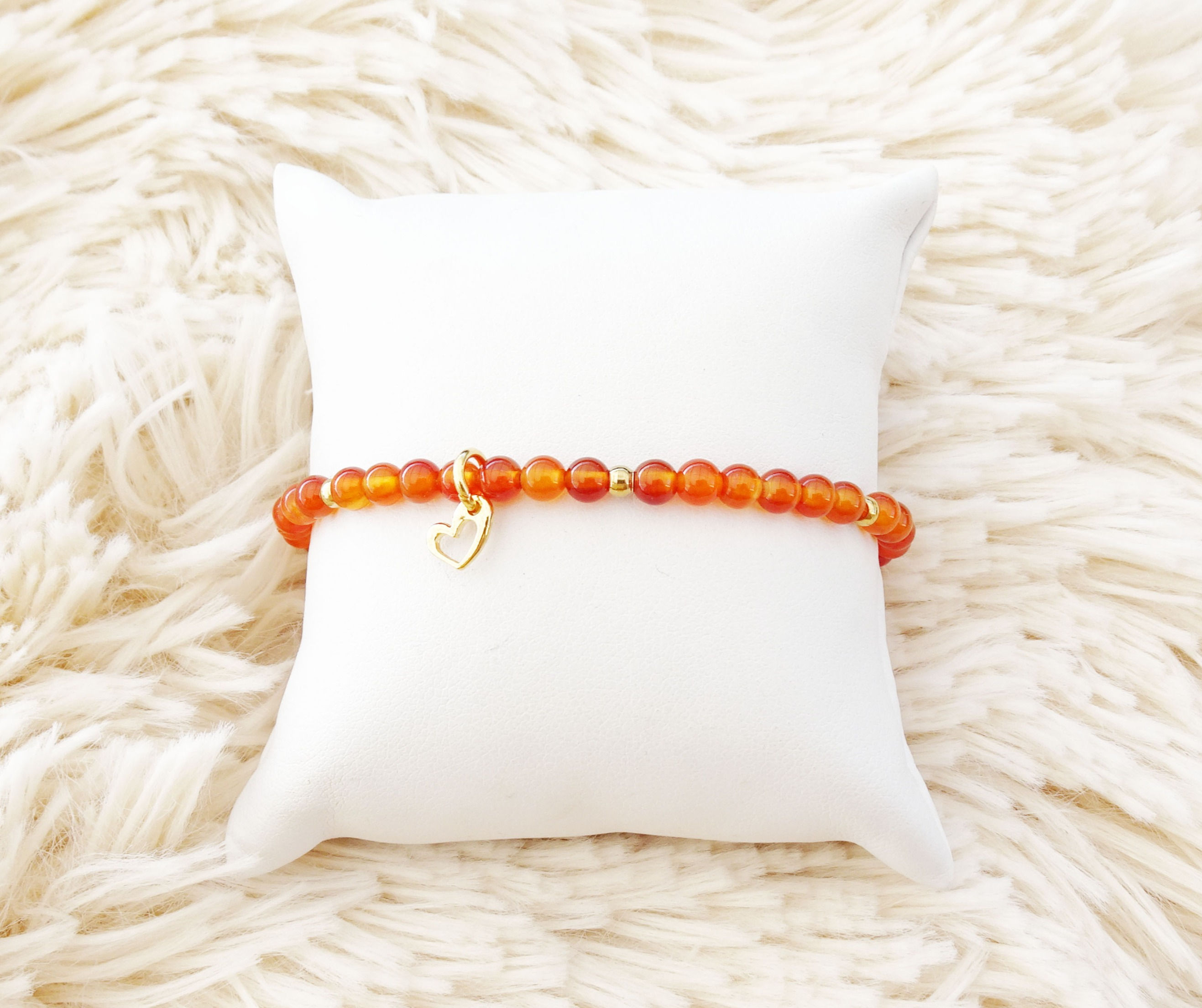 Bracelet réalisé en pierre naturelle Cornaline