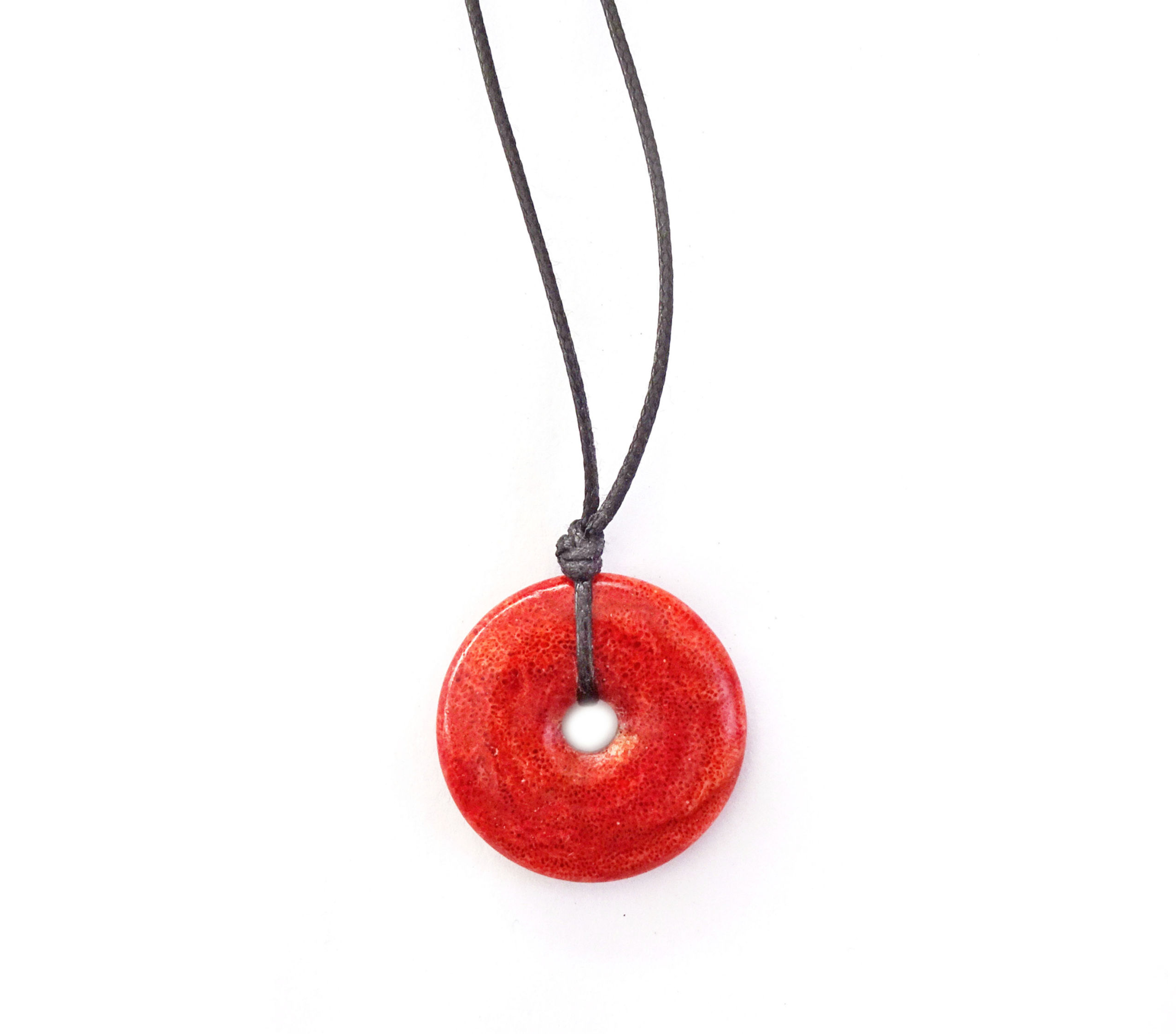 Pi Chinois ou Donut en VÉRITABLE Corail d'Indonésie