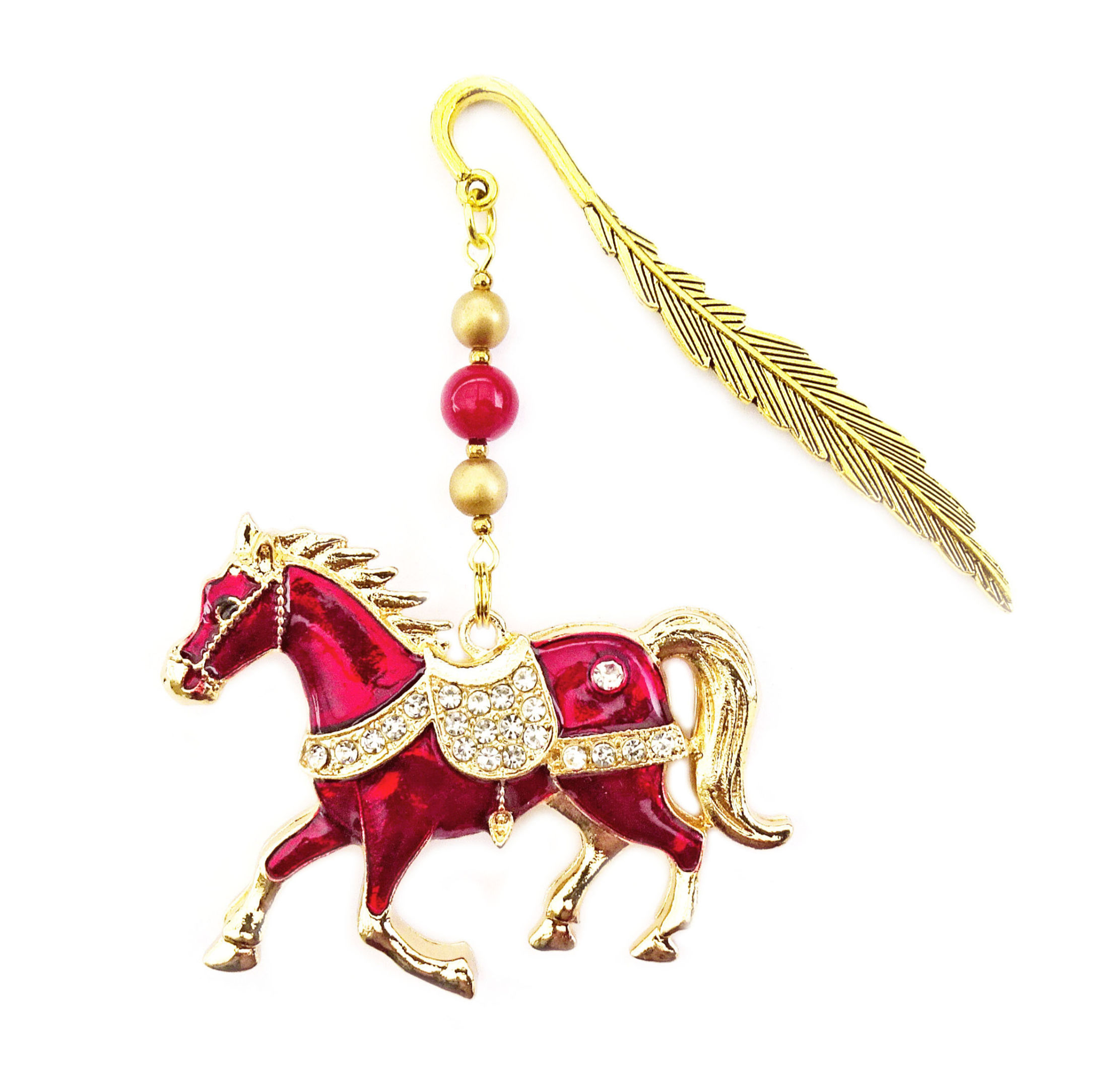 Grand Marque-pages Cheval rouge