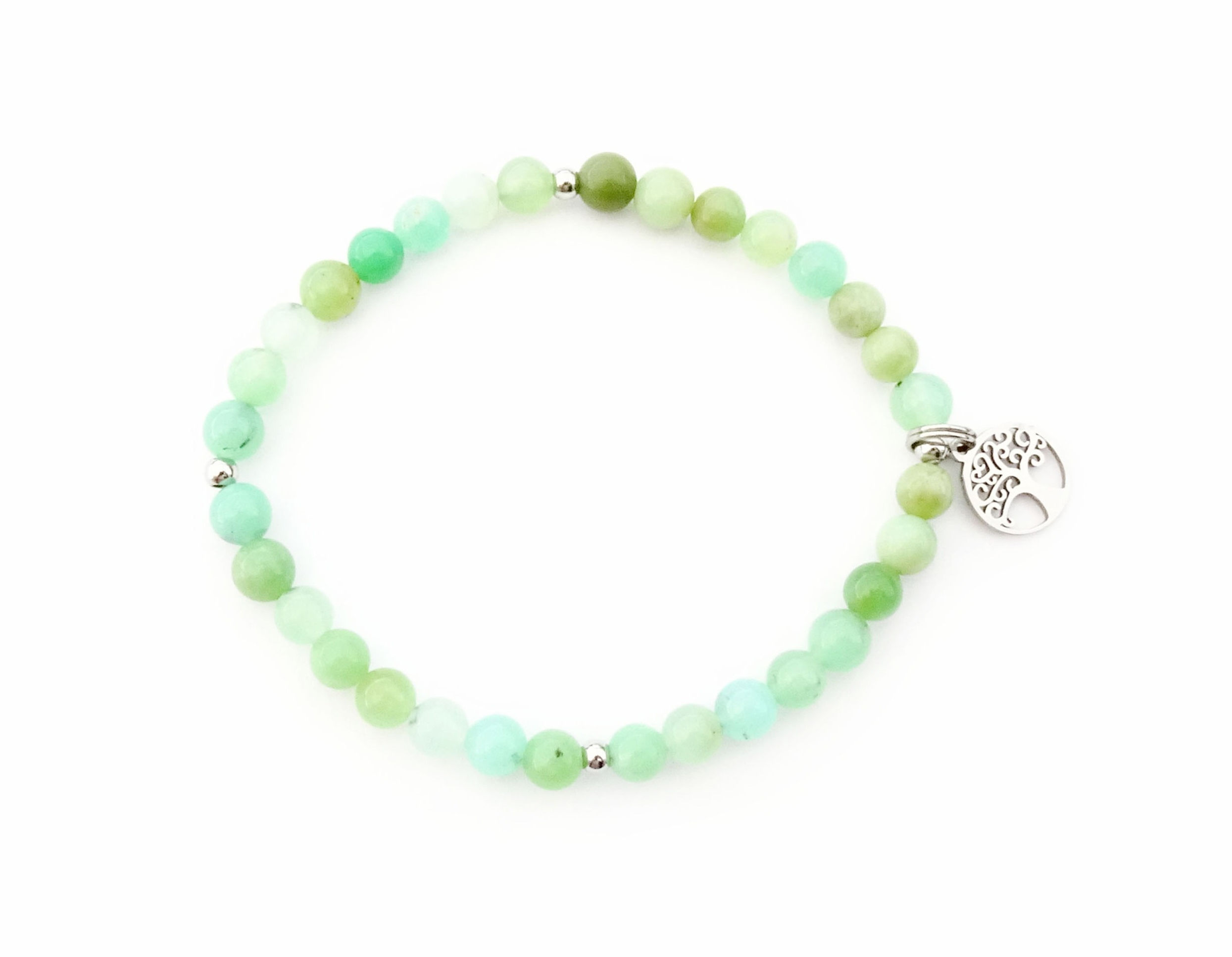 Bracelet réalisé en pierre naturelle Chrysoprase d'Australie