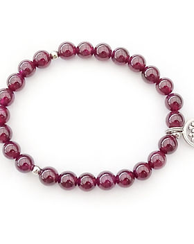 Bracelet UNIQUE et TRES RARE réalisé en pierre naturelle Grenat violet d'Inde