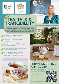 Tea Talk and Tranquillity Event A5 Flyer with barcode (Poster) updated V2 stripe link (2).