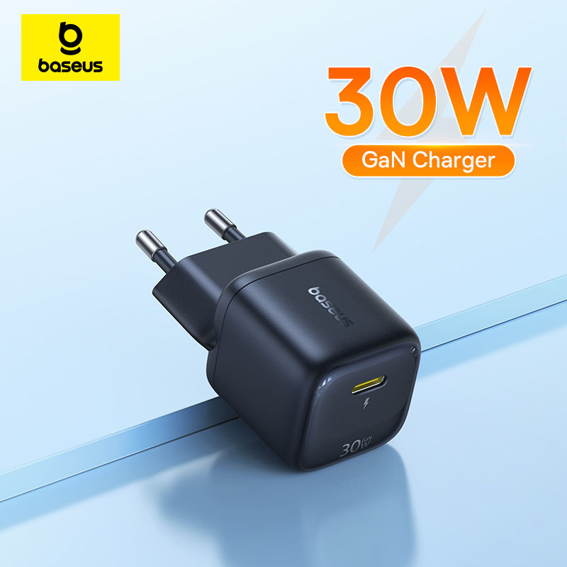 Baseus 30W GaN Charger PD Charger For iPhone 17 16 15 14 13 12 Max Fast Charger