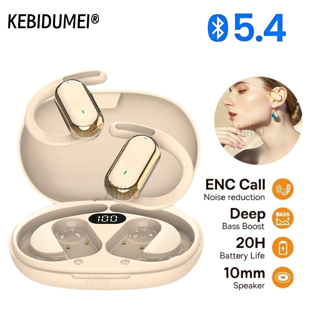 Wireless Headphone Bluetooth Headset Smart Adjustable Touch Sports Waterproof Ea