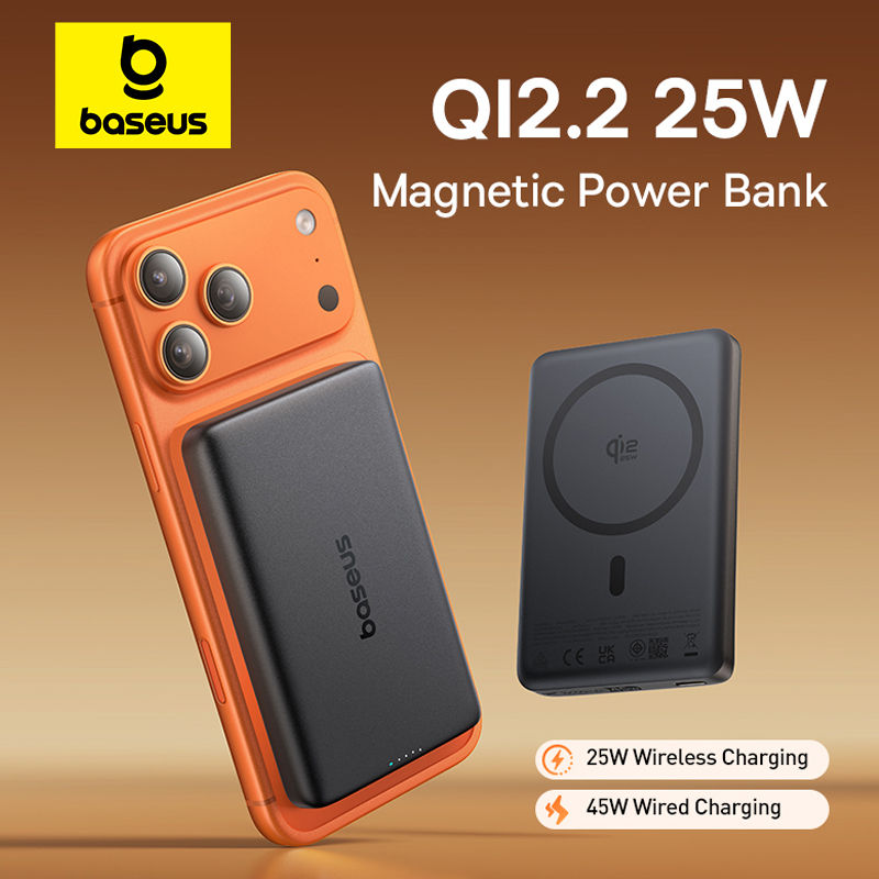 Baseus Qi2.2 25W Power Bank 10000mAh Magnetic Wireless Charging PD 45W USB-C Pow