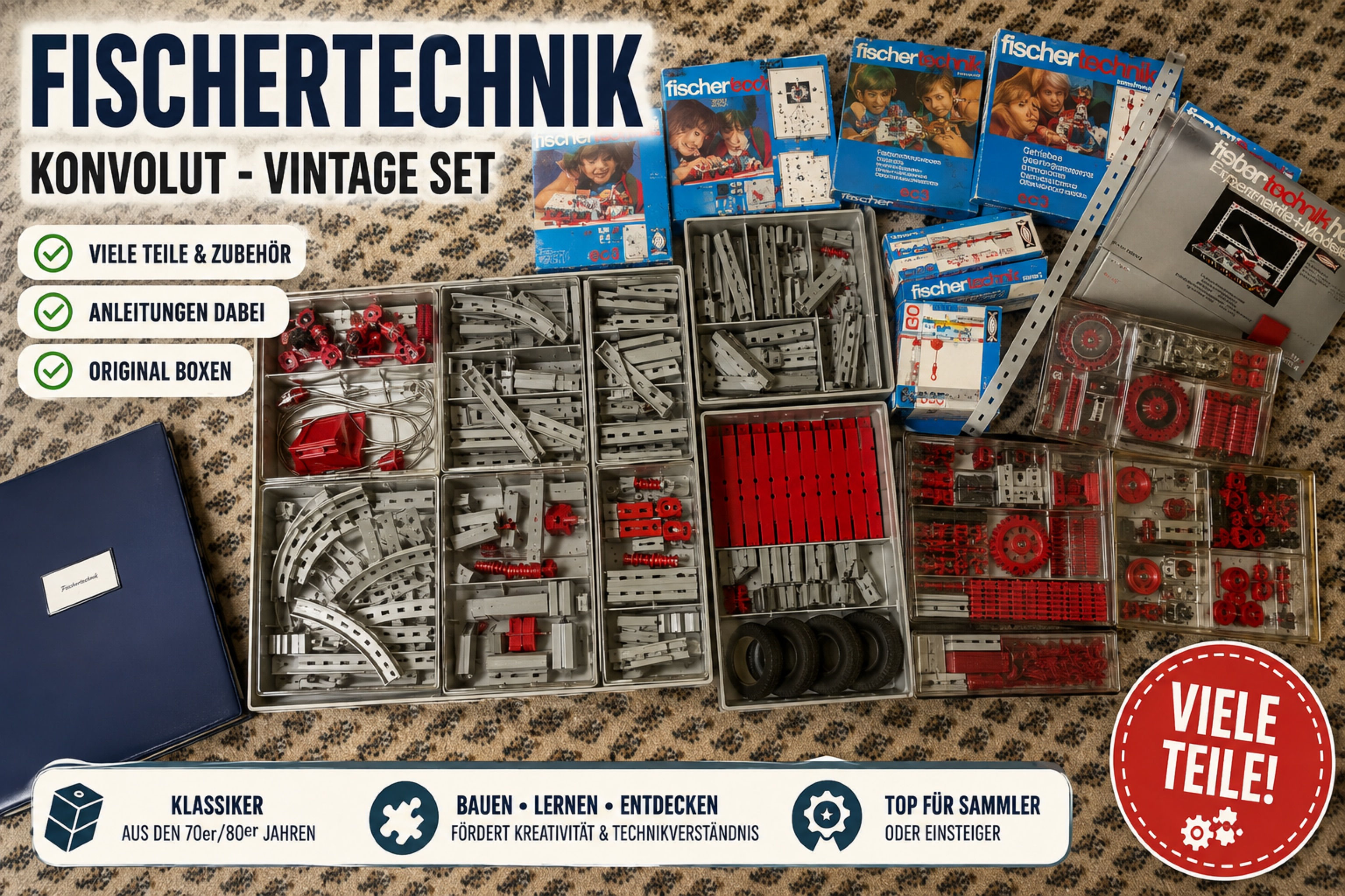 Großes Fischertechnik Konvolut – ca. 2 Umzugskartons