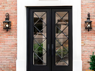 High-quality exterior door resisting warping and wear