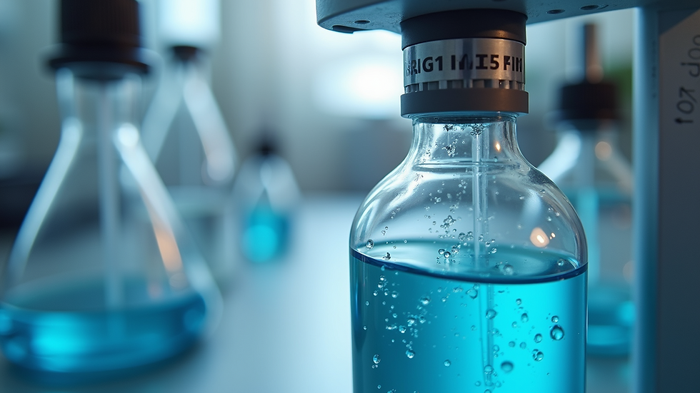 Eye-level view of laboratory testing equipment used in quality assurance