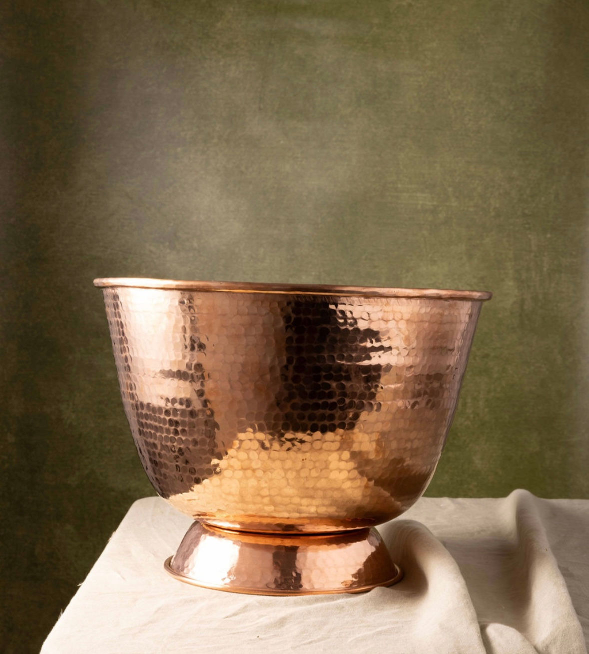 Statement Hammered Copper Centerpiece