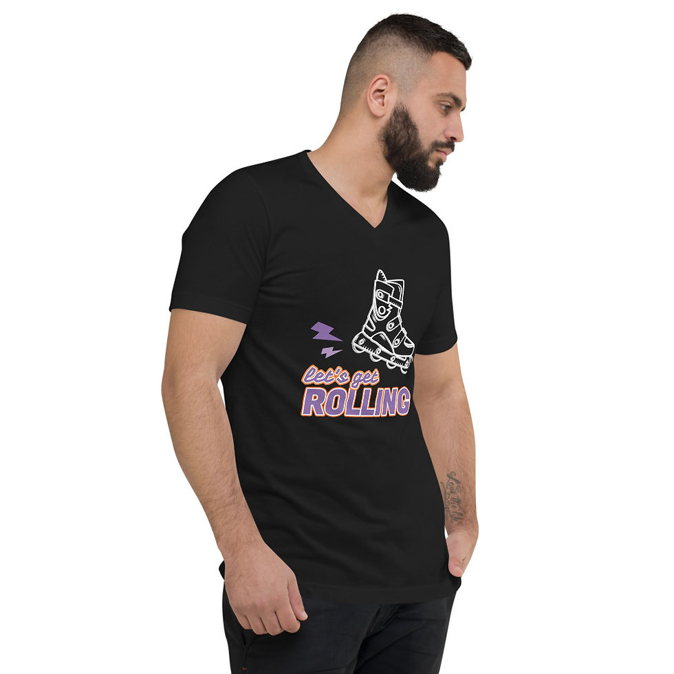 Thumbnail: Unisex Short Sleeve V-Neck T-Shirt