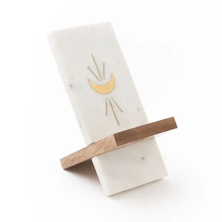 Marble Moon Phone Stand