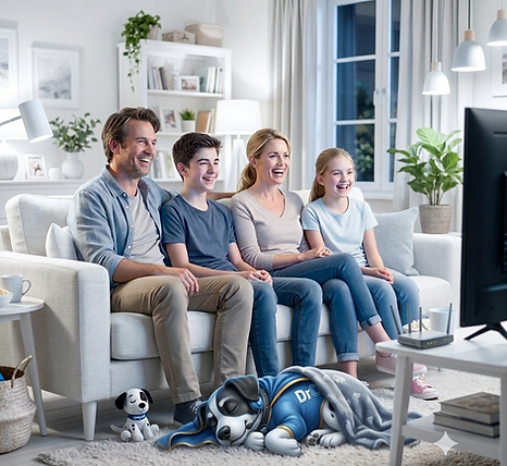 una familia disfrutando de la conexion a internet de DrCom