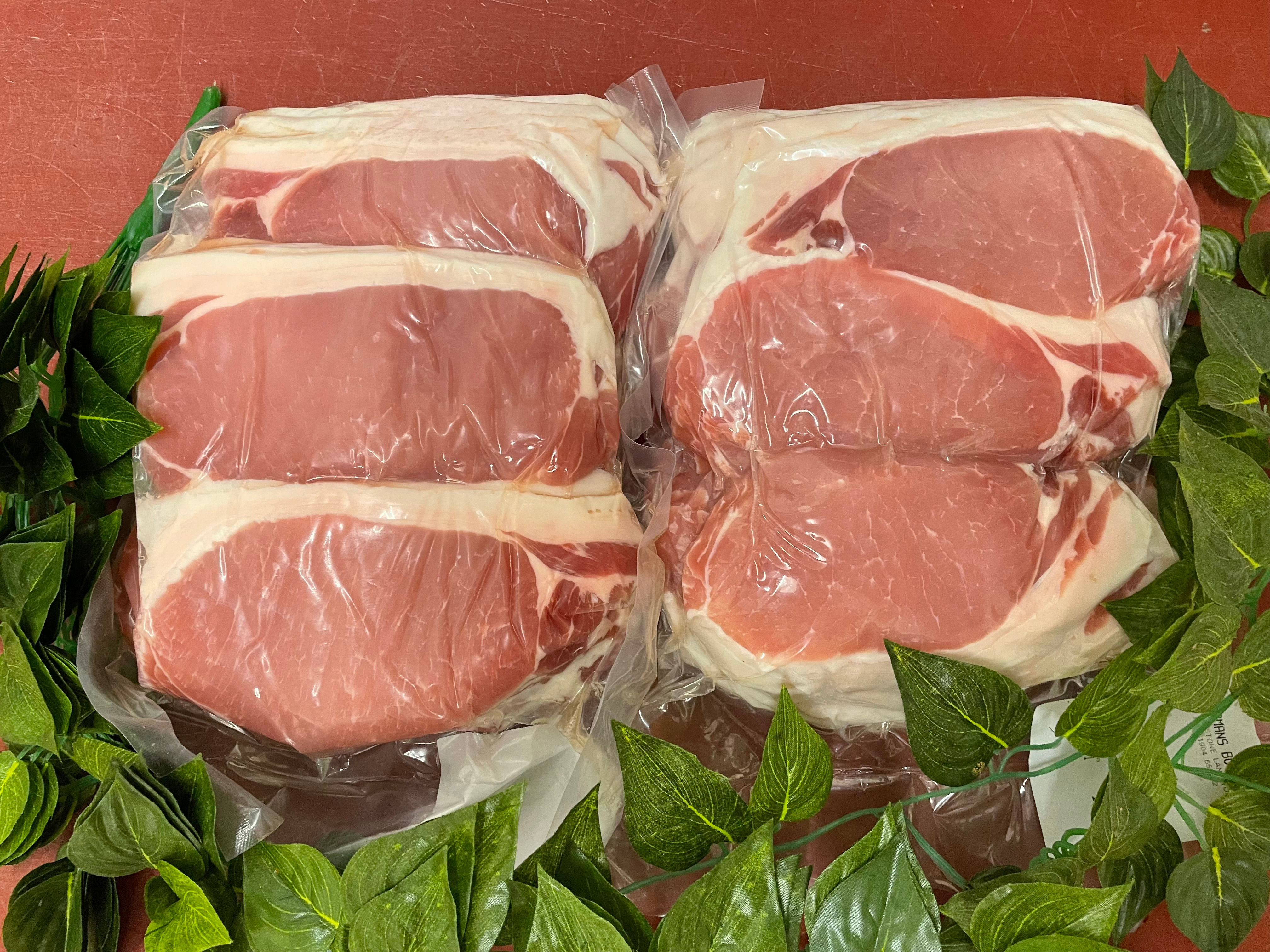 premium English back bacon