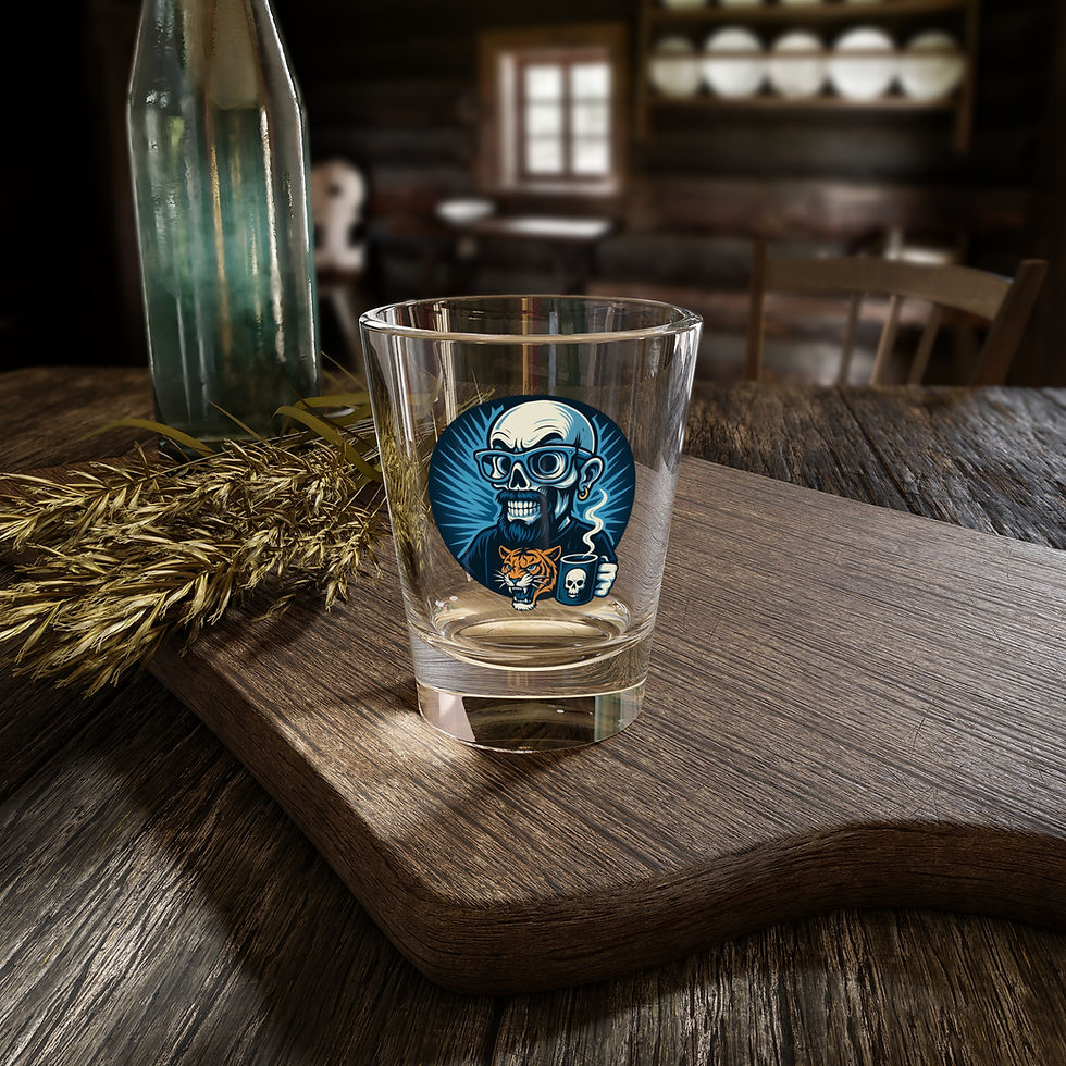 Thumbnail: Skull & Tiger Shot Glass — 1.5oz kal0pr 