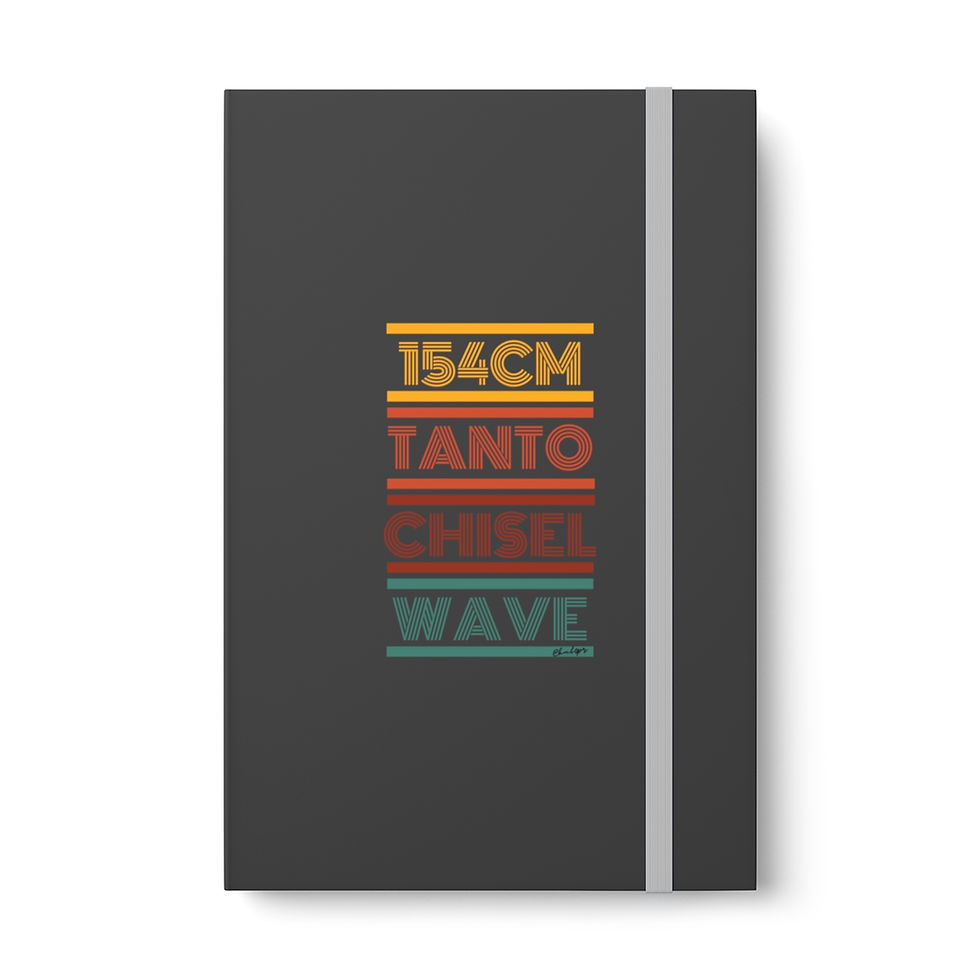 Thumbnail: 154CM Tanto Chisel Wave - Color Contrast Notebook - Ruled