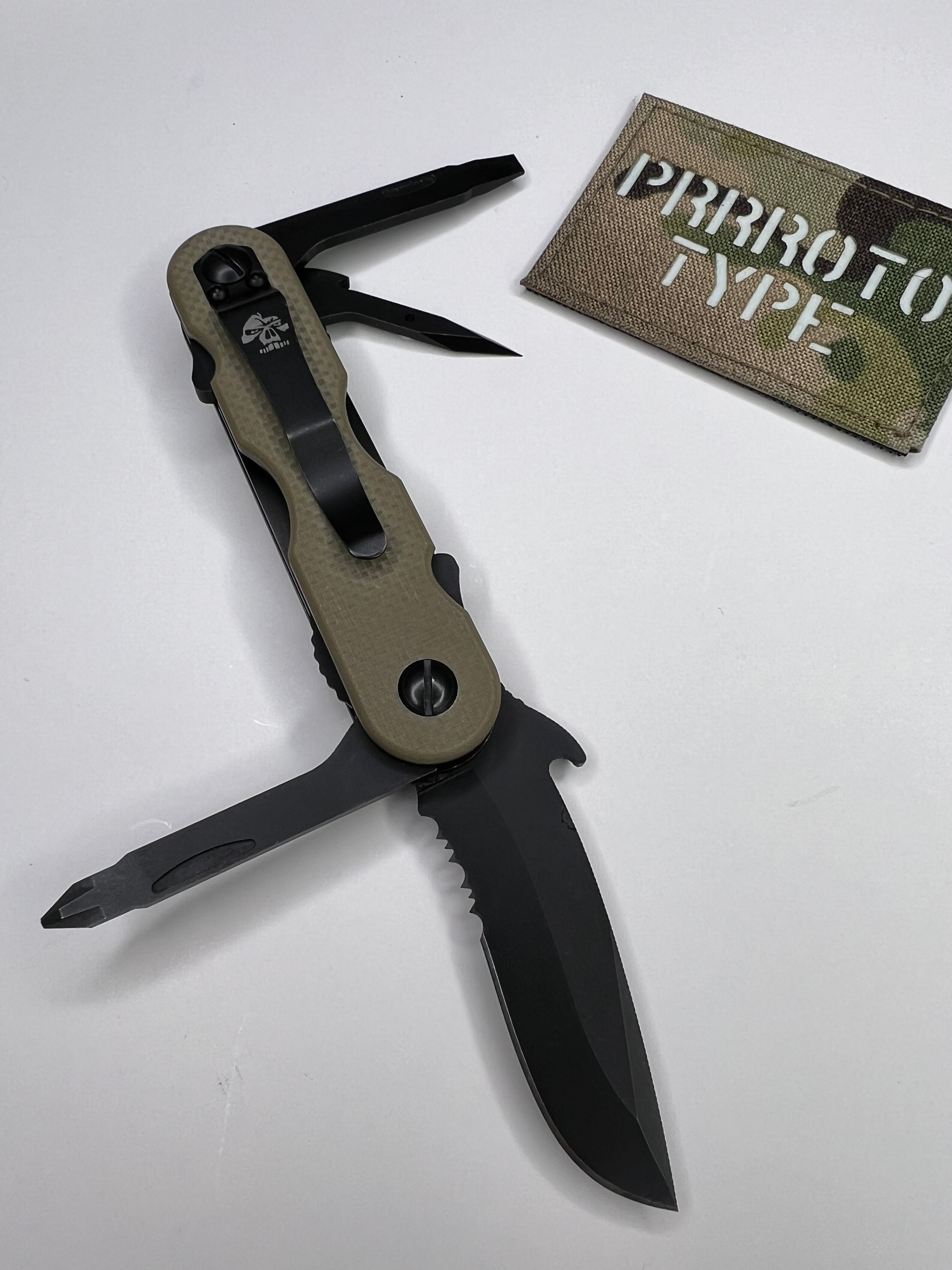 EDC-2 Multi-Tool Liner Lock Knife Tan