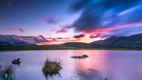 A cold summers sunset long exposure from Tewet Tarn